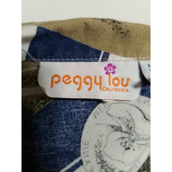 Vintage Peggy Lou California Blouse Women’s 42 (2X) Made USA Jungle Button Up - Picture 10 of 13